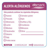 Etiqueta alérgenos Etiqueta alérgenos