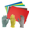 Cutting boards and protective cut-resistant gloves