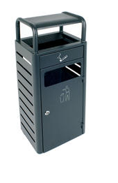 Papelera de exterior AT-1271-DGRY con cenicero Papelera de exterior AT-1271-DGRY con cenicero