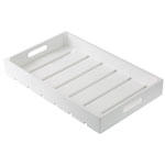 White-painted wooden display crate CRATE11W