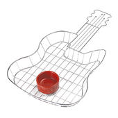 Guitarra con hueco para ramekin 4-81999 Guitarra con hueco para ramekin 4-81999